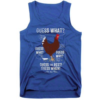 NEW! chicken butt guess why Chicken Thigh guess who POO  Tank Top