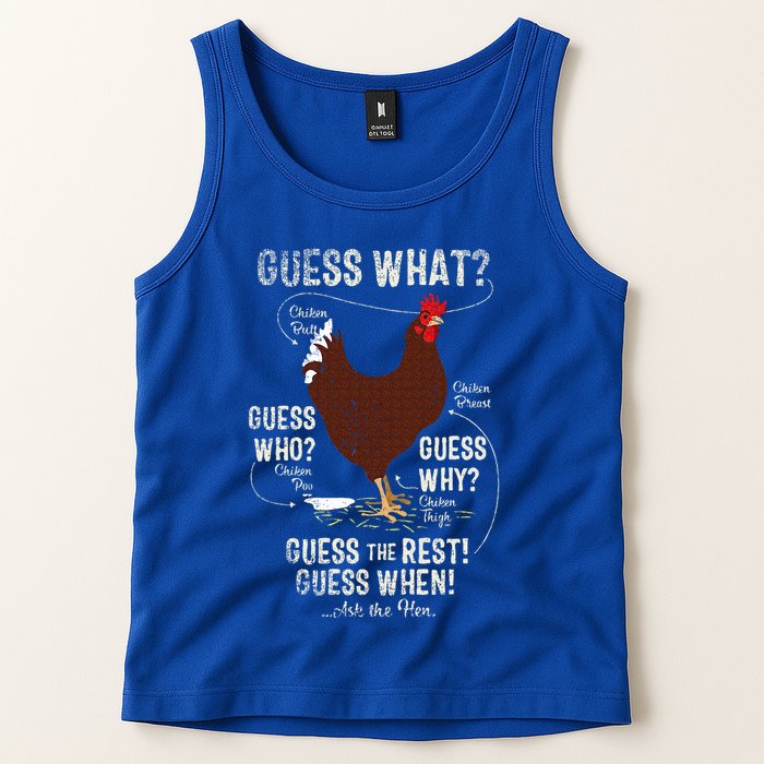 NEW! chicken butt guess why Chicken Thigh guess who POO  Tank Top