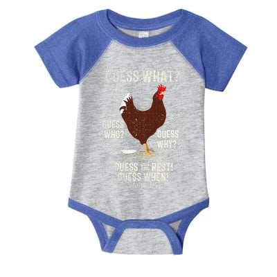 NEW! chicken butt guess why Chicken Thigh guess who POO  Infant Baby Jersey Bodysuit