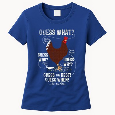 NEW! chicken butt guess why Chicken Thigh guess who POO  Womens T-Shirt