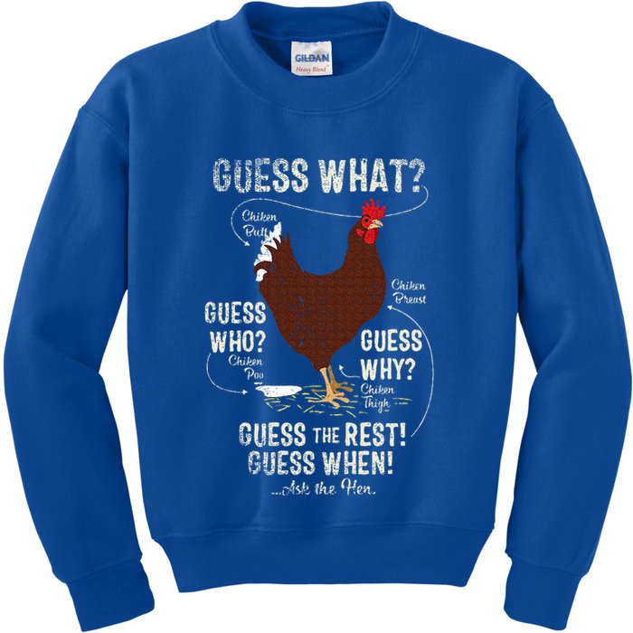 NEW! chicken butt guess why Chicken Thigh guess who POO  Kids Sweatshirt