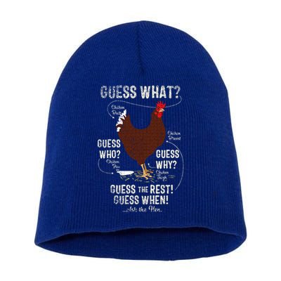 NEW! chicken butt guess why Chicken Thigh guess who POO  Short Acrylic Beanie