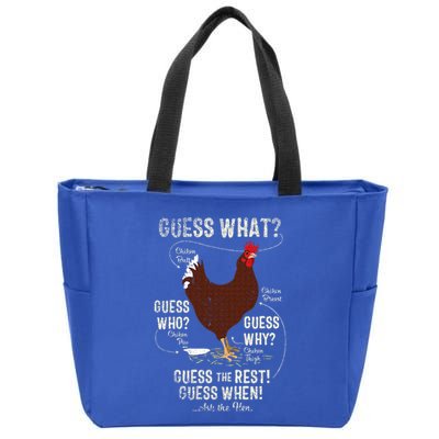 NEW! chicken butt guess why Chicken Thigh guess who POO  Zip Tote Bag