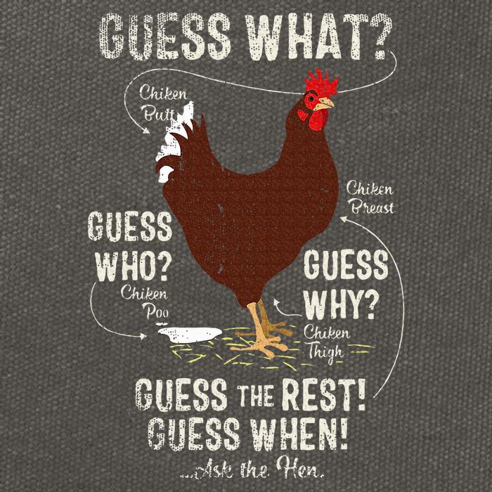 NEW! chicken butt guess why Chicken Thigh guess who POO  Cotton Canvas Backpack
