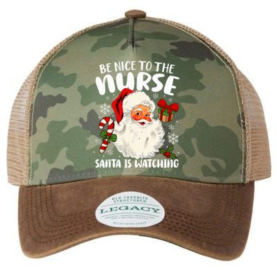 Nurse Christmas Be Nice To The Nurse Santa Is Watching Legacy Tie Dye Trucker Hat