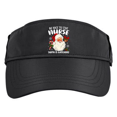 Nurse Christmas Be Nice To The Nurse Santa Is Watching Adult Drive Performance Visor