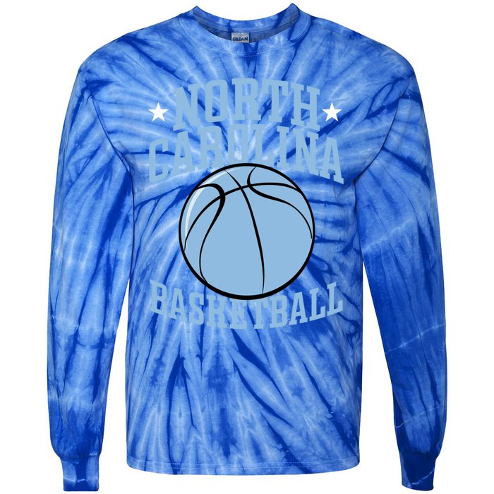 North Carolina Basketball Gift Tie-Dye Long Sleeve Shirt