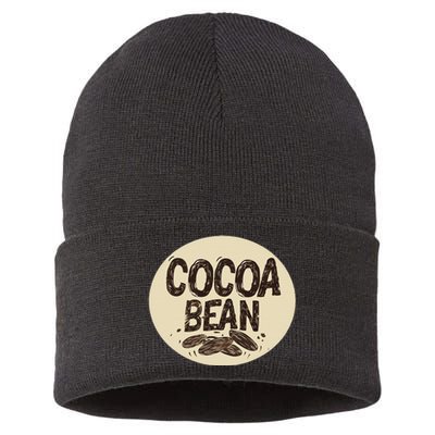 Nice Chocolate Bean For Cocoa Lovers Sustainable Knit Beanie