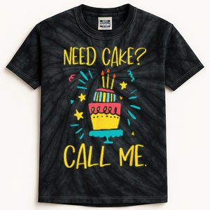 Need Cake Baking Baker Pastry Cake Decorator Cake Artist Kids Tie-Dye T-Shirt