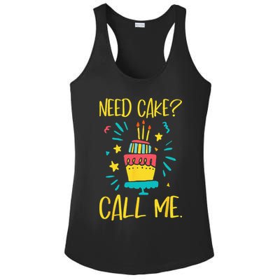 Need Cake Baking Baker Pastry Cake Decorator CakeArtist Ladies PosiCharge Competitor Racerback Tank