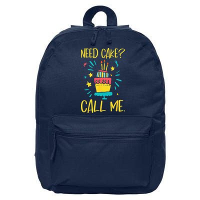 Need Cake Baking Baker Pastry Cake Decorator CakeArtist 16 in Basic Backpack
