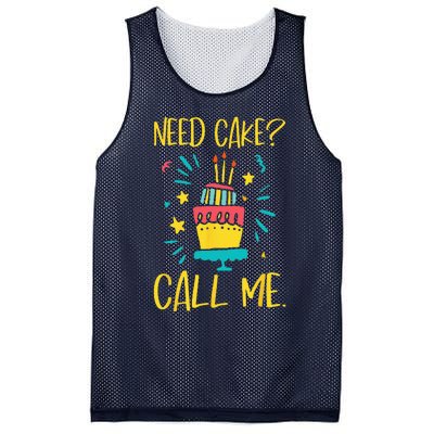 Need Cake Baking Baker Pastry Cake Decorator CakeArtist Mesh Reversible Basketball Jersey Tank