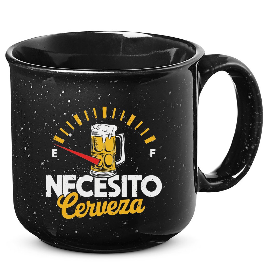 Necesito Cerveza Beer Lover 15oz Campfire Ceramic Mug