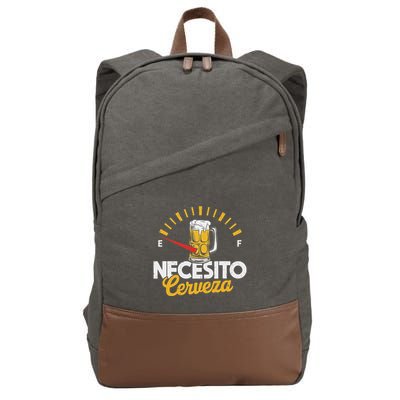 Necesito Cerveza Beer Lover Cotton Canvas Backpack