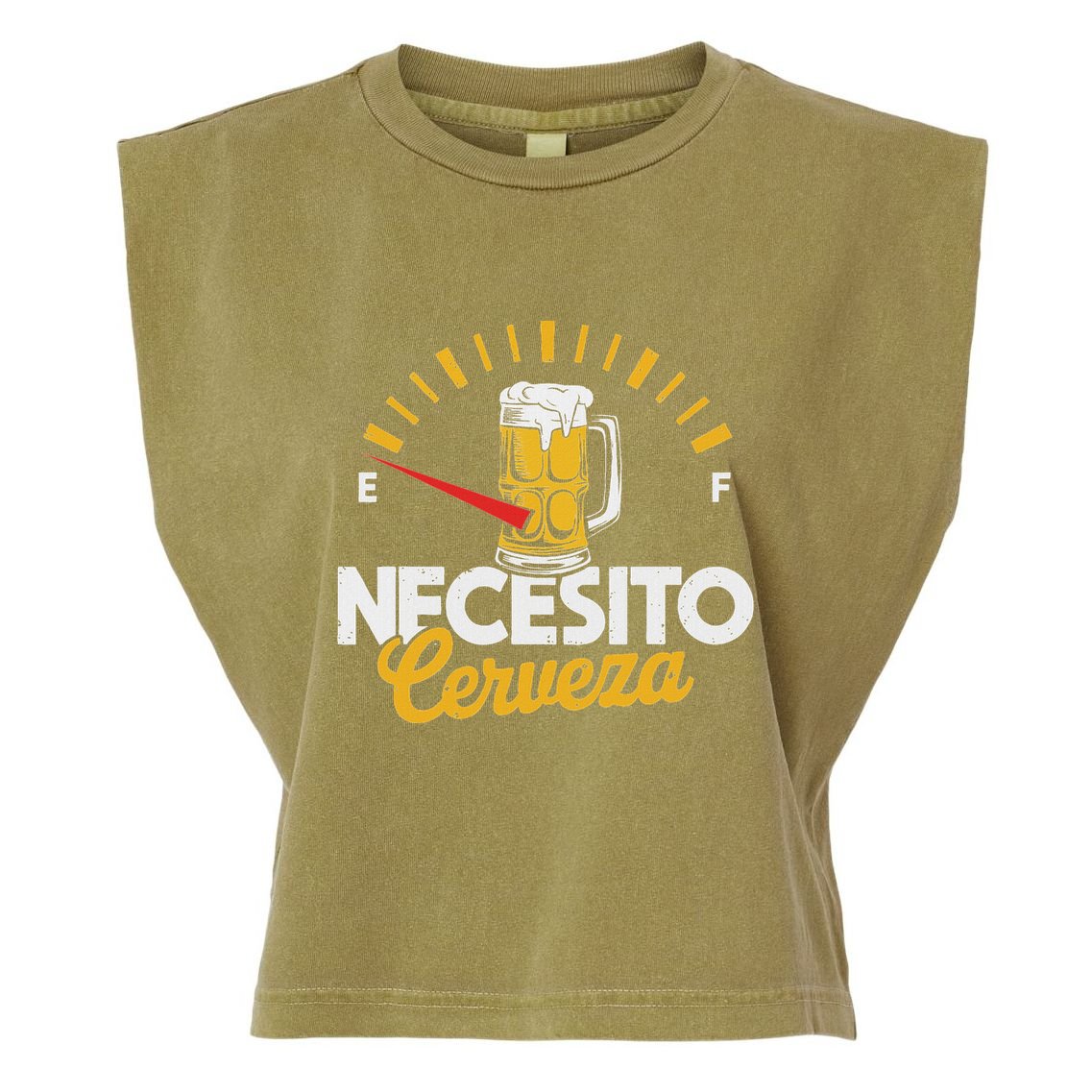 Necesito Cerveza Beer Lover Garment-Dyed Women's Muscle Tee