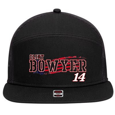 N.A.S.C.A.R Clint Bowyer Flag 7 Panel Mesh Trucker Snapback Hat
