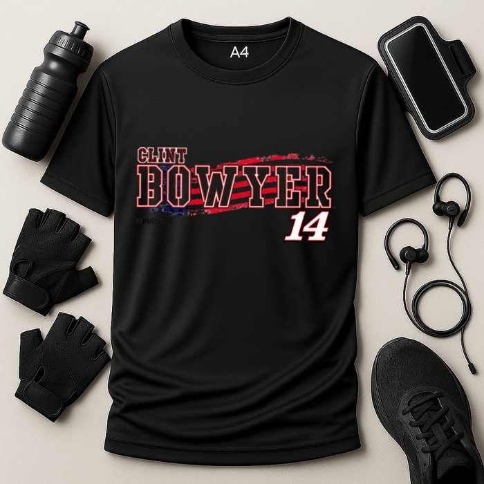 N.A.S.C.A.R Clint Bowyer Flag Performance Shirt