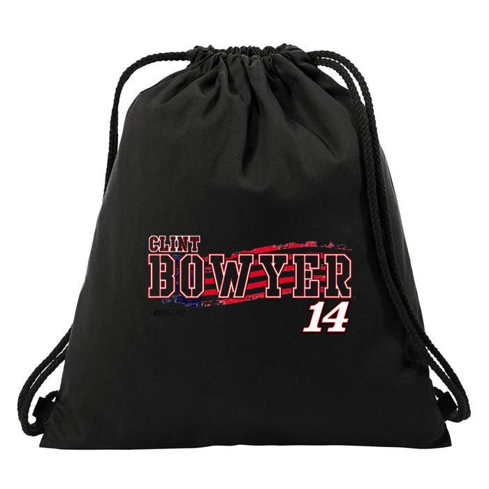 N.A.S.C.A.R Clint Bowyer Flag Drawstring Bag