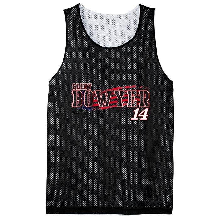 N.A.S.C.A.R Clint Bowyer Flag Mesh Reversible Basketball Jersey Tank