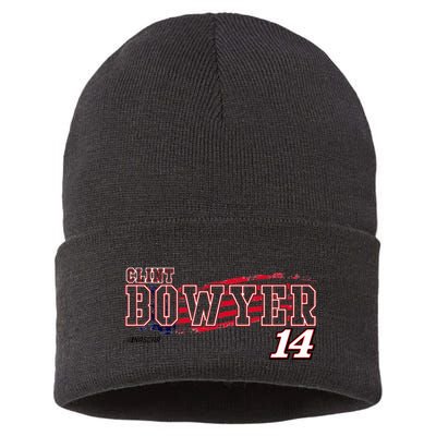 N.A.S.C.A.R Clint Bowyer Flag Sustainable Knit Beanie