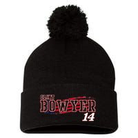 N.A.S.C.A.R Clint Bowyer Flag Pom Pom 12in Knit Beanie