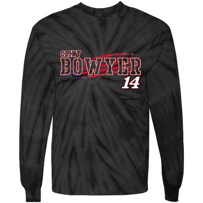 N.A.S.C.A.R Clint Bowyer Flag Tie-Dye Long Sleeve Shirt