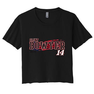 N.A.S.C.A.R Clint Bowyer Flag Crop Top