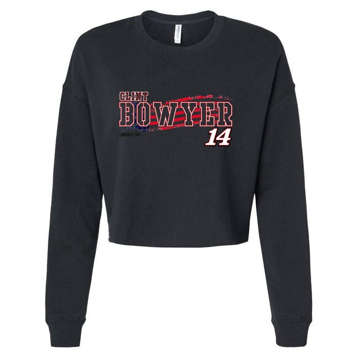 N.A.S.C.A.R Clint Bowyer Flag Cropped Pullover Crew