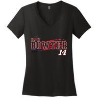 N.A.S.C.A.R Clint Bowyer Flag Women's V-Neck T-Shirt
