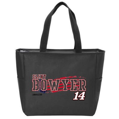 N.A.S.C.A.R Clint Bowyer Flag Zip Tote Bag