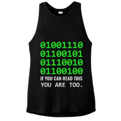 Nerd Computer Binary Code For Developer Geeks & Admins Ladies PosiCharge Tri-Blend Wicking Tank