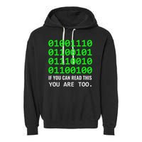 Nerd Computer Binary Code For Developer Geeks & Admins Garment-Dyed Fleece Hoodie
