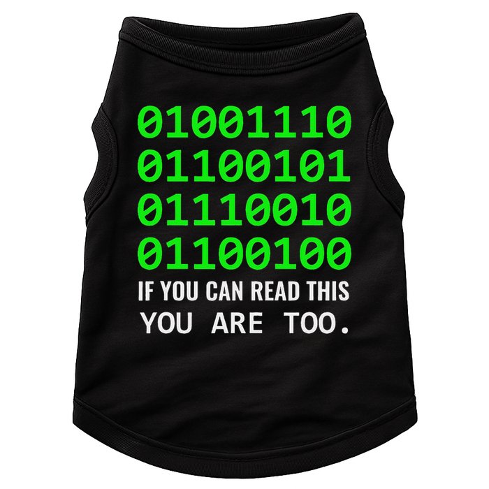 Nerd Computer Binary Code For Developer Geeks & Admins Doggie Tank