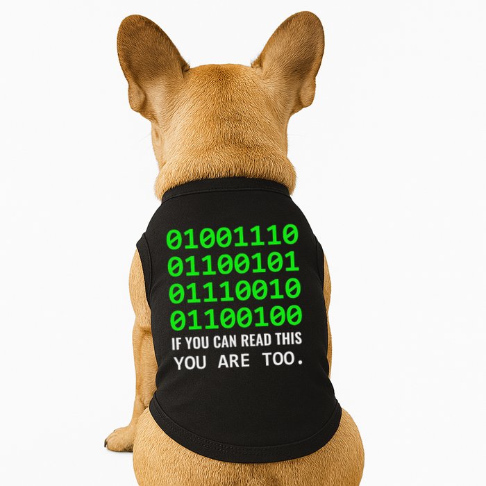 Nerd Computer Binary Code For Developer Geeks & Admins Doggie Tank