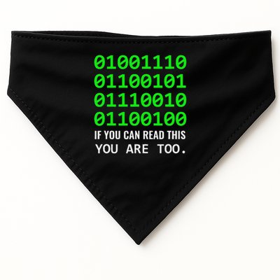 Nerd Computer Binary Code For Developer Geeks & Admins USA-Made Doggie Bandana