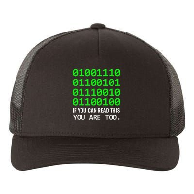 Nerd Computer Binary Code For Developer Geeks & Admins Yupoong Adult 5-Panel Trucker Hat