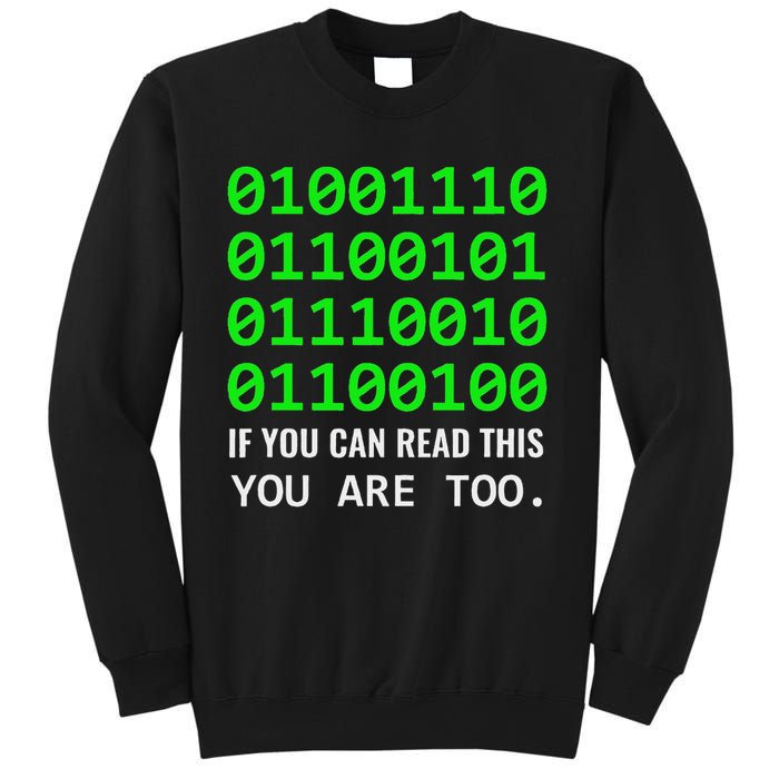 Nerd Computer Binary Code For Developer Geeks & Admins Sweatshirt