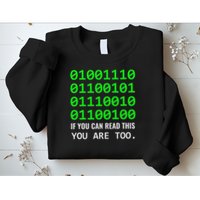 Nerd Computer Binary Code For Developer Geeks & Admins Sweatshirt