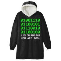 Nerd Computer Binary Code For Developer Geeks & Admins Hooded Wearable Blanket