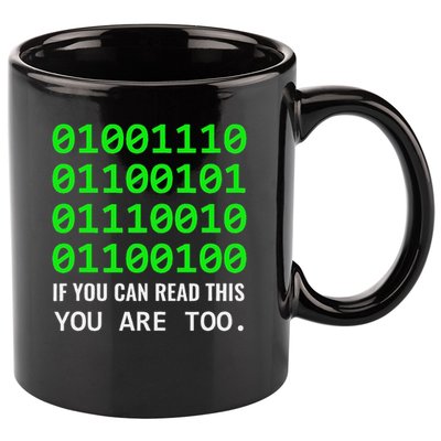 Nerd Computer Binary Code For Developer Geeks & Admins 11oz C Handle Ceramic Mug