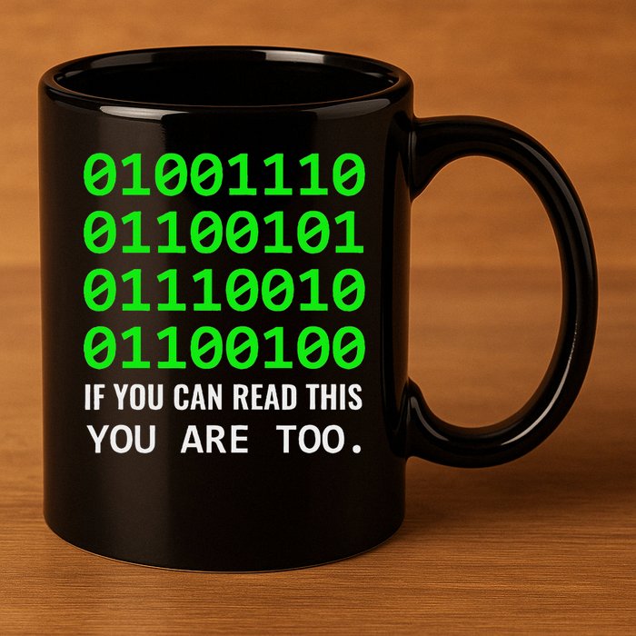 Nerd Computer Binary Code For Developer Geeks & Admins 11oz C Handle Ceramic Mug