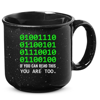 Nerd Computer Binary Code For Developer Geeks & Admins 15oz Campfire Ceramic Mug