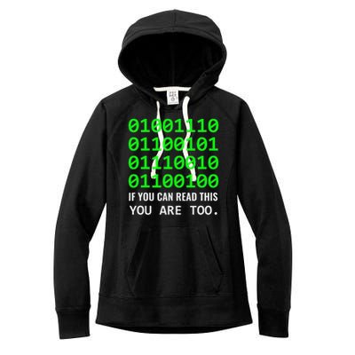 Nerd Computer Binary Code For Developer Geeks & Admins Women's Fleece Hoodie