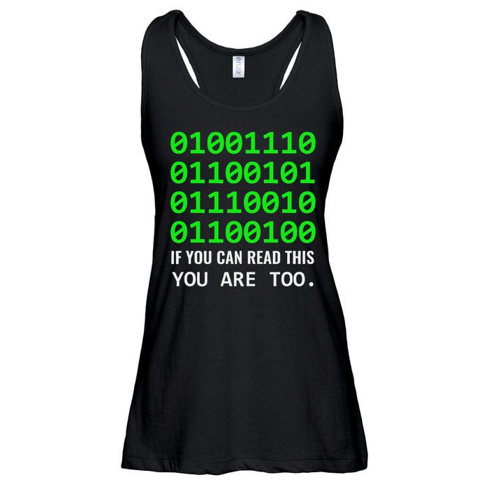 Nerd Computer Binary Code For Developer Geeks & Admins Ladies Essential Flowy Tank