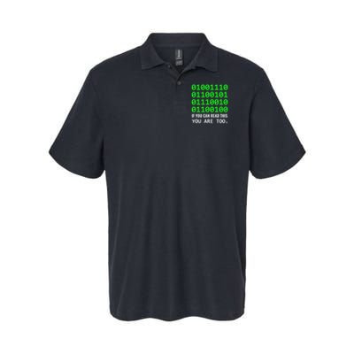 Nerd Computer Binary Code For Developer Geeks & Admins Polo