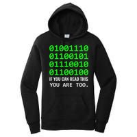 Nerd Computer Binary Code For Developer Geeks & Admins Women's Pullover Hoodie