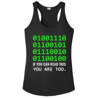 Nerd Computer Binary Code For Developer Geeks & Admins Ladies PosiCharge Competitor Racerback Tank