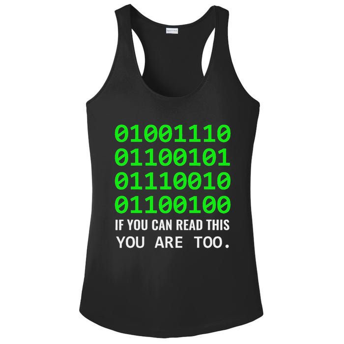 Nerd Computer Binary Code For Developer Geeks & Admins Ladies PosiCharge Competitor Racerback Tank