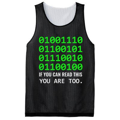 Nerd Computer Binary Code For Developer Geeks & Admins Mesh Reversible Basketball Jersey Tank