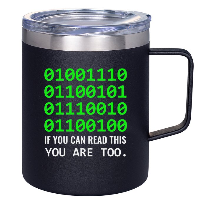 Nerd Computer Binary Code For Developer Geeks & Admins 12oz Stainless Steel Coffee Mug